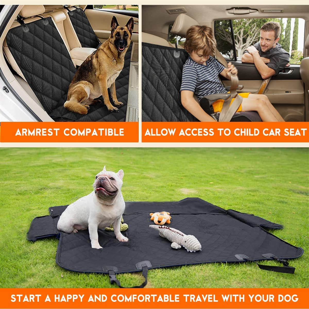 Back Seat Cover for Dogs and Other Pets. Waterproof, and fits most trucks/SUV's