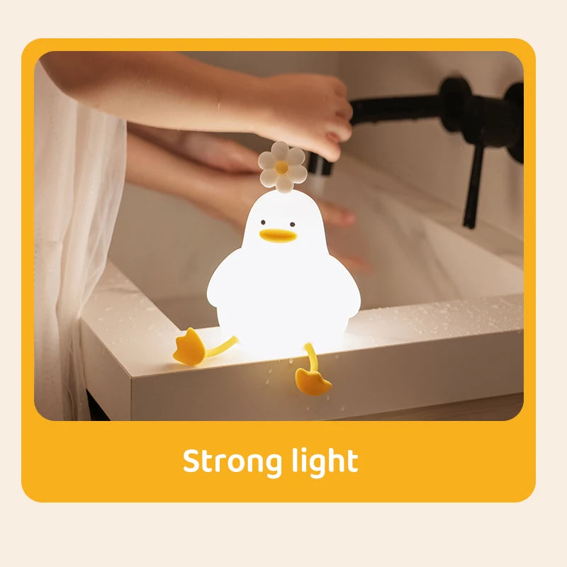 Cute Duck Night Light, USB Rechargeable
